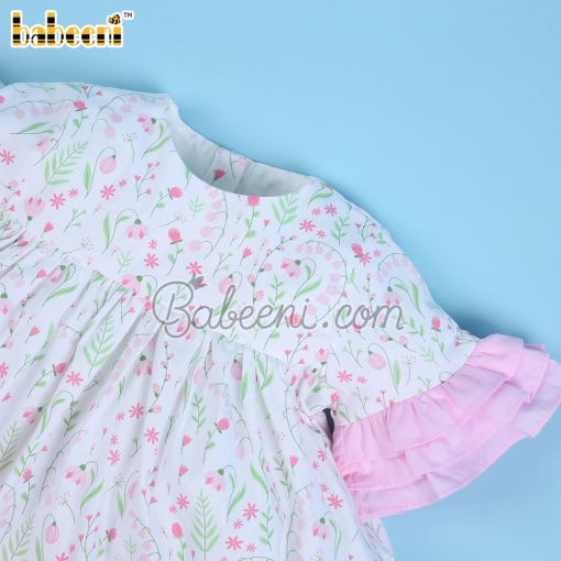 Lily floral printed girl two piece set – BB3080A